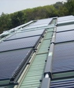 Industrial solar hot water system